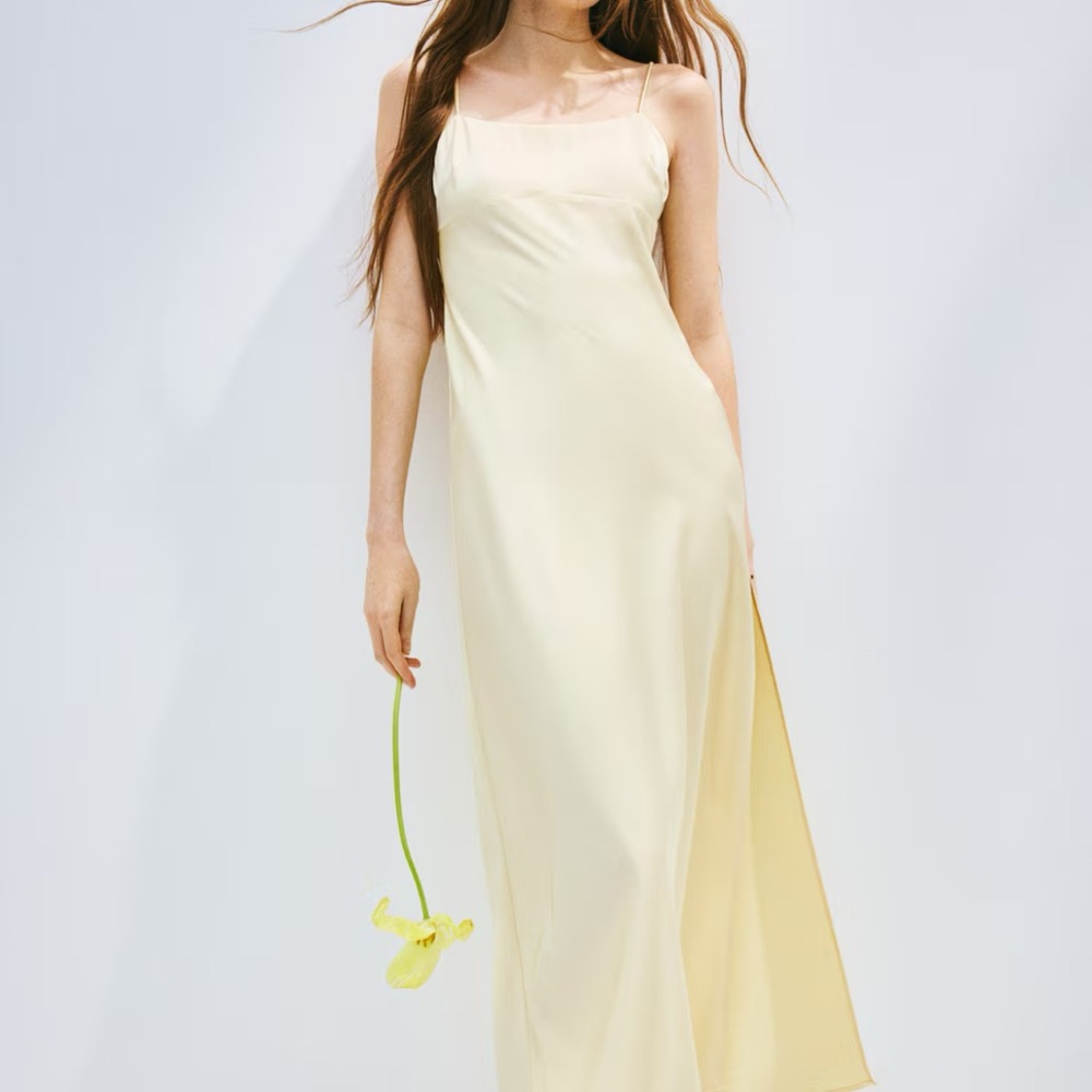 Elegant Butter Yellow Maxi Dress